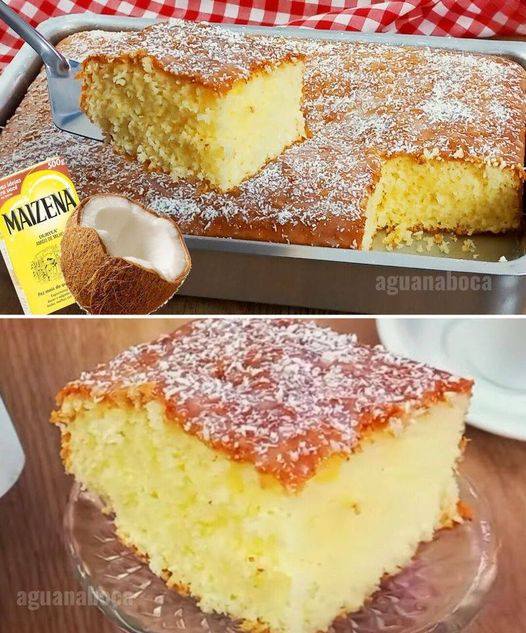 Bolo de Maizena com Coco: Simples e Rápido