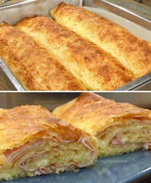 Rocambole com Massa de Pastel Uma Receita Prática Para um Lanche Rápido