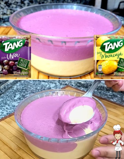 Sobremesa Cremosa com Suco Tang de Uva e Maracujá: Uma Explosão de Sabores