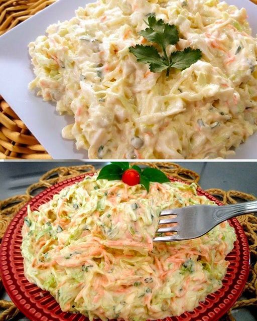 Salada De Repolho Cremosa e Super Fácil é Só Misturar Os Ingredientes